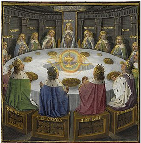 Vision of the Holy Grail at the Round Table.